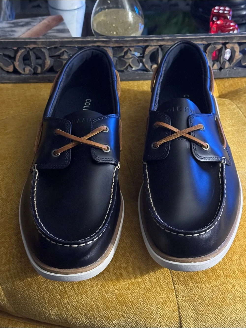 Cole Haan Men’s Grandpro Windward Boat Shoe, Size 12M (Midnight Blue)